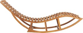 vidaXL Ξαπλώστρα Κουνιστή από Μασίφ Ξύλο Teak με Μαξιλάρι