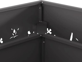 vidaXL Φωτιά Μαύρο 60 x 60 x 30 cm Ατσάλι