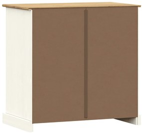 vidaXL Ντουλάπι με Συρτάρια VIGO Λευκό 78x40x75 εκ. Μασίφ Ξύλο Πεύκου