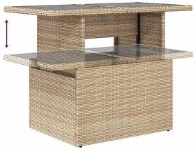 vidaXL Σαλόνι Κήπου Σετ 7 τεμ. Μπεζ Συνθετικό Ρατάν με Μαξιλάρια