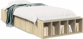 vidaXL Πλαίσιο Κρεβατιού Sonoma Δρυς 90x200 εκ. Επεξεργασμένο Ξύλο