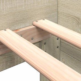 vidaXL Πλαίσιο Κρεβ. Χωρ. Στρώμα Sonoma Δρυς 90x200 εκ. Επεξ. Ξύλο