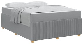 vidaXL Σκελετός Κρεβατιού Άλλο Ανοιχτό γκρι 140 x 200 cm ύφασμα