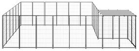 Σπιτάκι Σκύλου Μαύρο 12,1 μ² Ατσάλινο   - Μαύρο