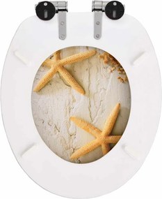 vidaXL Καλύμματα Λεκάνης Soft Close 2 τεμ. Σχέδιο Αστερίες από MDF