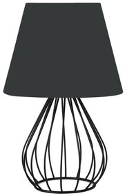 TABLE LAMP  BLACK METAL BODY, BLACK CAP FABRIC 22x22x36 cm 22x22x36 εκ.