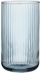 Ποτήρι Νερού Ριγέ Zephyr 62730 410ml Light Blue Ladelle Γυαλί