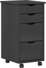 vidaXL Σετ Γραφείου και Κινητού Ντουλαπιού MOSS 2 pcs Γκρι