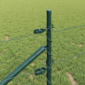 vidaXL Εξωτερική εξάγωνη περίφραξη με στήλη 10 x 0,5 m Πράσινο Δίχτυ