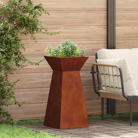 vidaXL Γλάστρα Πυλώνας 2 τμχ. Σκ rusty 35 x 35 x 73 εκ.