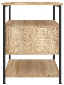 vidaXL Κομοδίνο Sonoma Δρυς 40 x 42 x 56 εκ. από Επεξεργασμένο Ξύλο