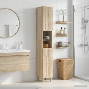vidaXL Ντουλάπι Μπάνιου με Ανοιχτό Ράφι DELFT Sonoma Δρυς