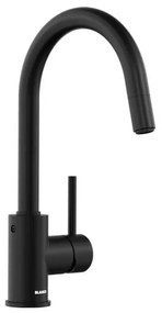 Blanco Mida-S Black Matte Μπαταρία Κουζίνας με Περιστρεφόμενο Ρουξούνι και Αποσπώμενο Ντους