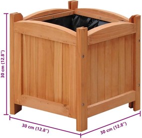 vidaXL Γλάστρες Υπερυψωμένες 4 τεμ. 30 x 30 x 30 εκ.