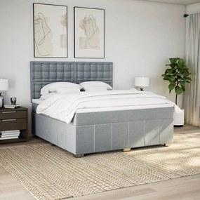 ΚΡΕΒΑΤΙ BOXSPRING ΜΕ ΣΤΡΩΜΑ ΑΝΟΙΧΤΟ ΓΚΡΙ 180X200 ΕΚ. ΥΦΑΣΜΑΤΙΝΟ 3294061