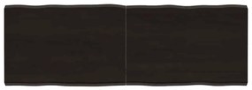 vidaXL Επιφ Τραπεζιού Αν Καφέ 140x50x(2-4)εκ.Ακατέργ. Μασίφ Ξύλο Δρυός