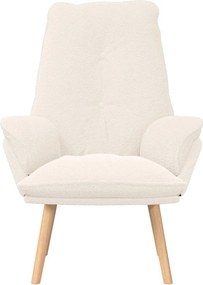 vidaXL Πολυθρόνα Κρεμ 69 x 74 x 93 εκ. Υφάσματος Sherpa