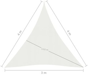 Πανί Σκίασης Λευκό 3 x 4 x 4 μ. από HDPE 160 γρ./μ² - Λευκό