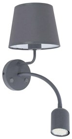 Φωτιστικό Τοίχου - Απλίκα Maja 2536 40x50cm 1xΕ27 15W &amp; 1xG10 10W Grey TK Lighting