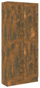 vidaXL Βιβλιοθήκη Καπνιστή Δρυς 82,5x30,5x185,5 εκ. Επεξεργασμένο Ξύλο