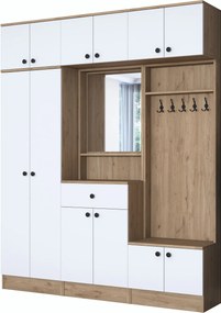 Έπιπλο Εισόδου Καρυδιά / Λευκό EA104 179,6x37,5x226,4