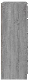 Συρταριέρα Γκρι Sonoma 60x36x103 εκ. από Επεξεργασμένο Ξύλο - Γκρι
