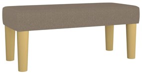 vidaXL Κρεβάτι Boxspring με Στρώμα Taupe 120x200 εκ. Υφασμάτινο