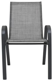 Καρέκλα FL5001 Fylliana Textlene Γκρί - Ανοικτό Γκρί 55x72x92 εκ. 55x72x92 εκ.