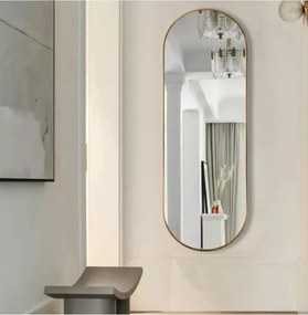 Stewehome Διακοσμητικός καθρέφτης τοίχου MDF οβάλ 180x60 cm