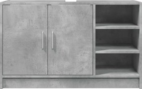 vidaXL Ντουλάπι Νιπτήρα Γκρι Σκυρ. 90x29x55 εκ. Επεξεργασμένο Ξύλο