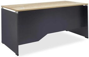 Γραφείο εργασίας επαγγελματικό Lotus φυσικό-ανθρακί 180x80x75εκ 180x80x75 εκ.