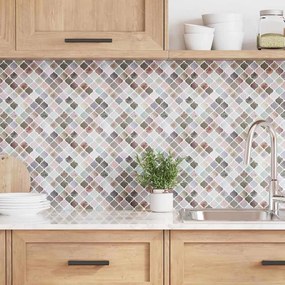 vidaXL Tile Λαμπτήρα 10 pcs Μπεζ 27 x 27 εκ. Πολυουρεθάνη και PET