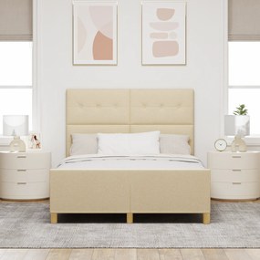 vidaXL Κρεβάτι Κρέμ 160x200 εκ Υφάσμα