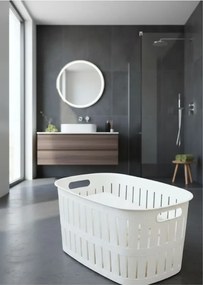 Stewehome Σετ μπάνιου 7 τεμαχίων με καλάθι ρούχων 65 Lt και σετ 5 τεμαχίων μπάνιου Λευκό