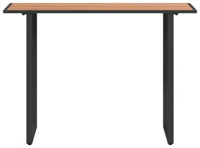 vidaXL Τραπέζι Κήπου Καφέ 100 x 55 x 70 εκ. Χάλυβας και DPC
