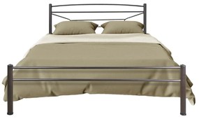 Κρεβάτι Μεταλλικό SAMOS Καφέ Σφυρήλατο, 0.90x190 εκ.