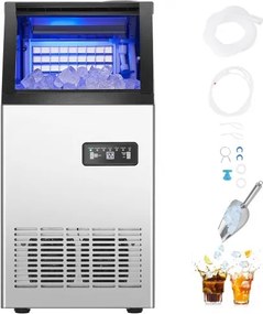VEVOR Commercial Ice Maker Freestanding Cabinet Machine 80lbs/24H 36 Ice Cubes