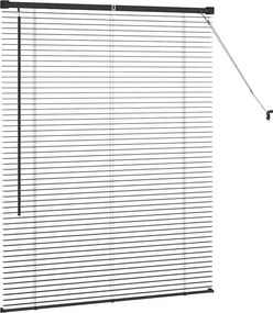 vidaXL Βενετσιάνικες Ρόδες Μαύρο 130 x 100 cm Αλουμίνιο