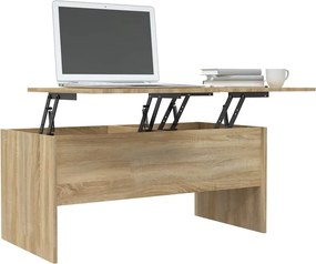 vidaXL Τραπεζάκι Σαλονιού Sonoma Δρυς 102x50,5x46,5 εκ. Επεξεργ. Ξύλο