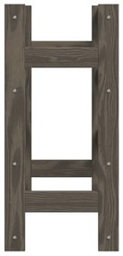 vidaXL Ραφιέρα Κρασιών για 16 Μπουκάλια Γκρι από Μασίφ Ξύλο Πεύκου