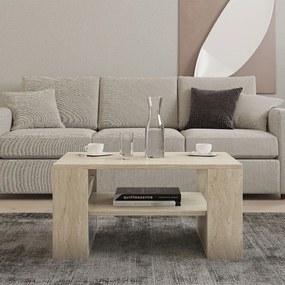 Τραπέζι Σαλονιού Με 3 Ράφια (80x50x40) A-G Iris 495SSE2113 Marble