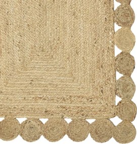 Χαλί Doze Inart μπεζ 100% γιούτα 120x80x1εκ