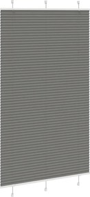 vidaXL Πλισέ περσίδα Ανθρακί 120x200 cm Πλάτος υφάσματος 119,4 cm