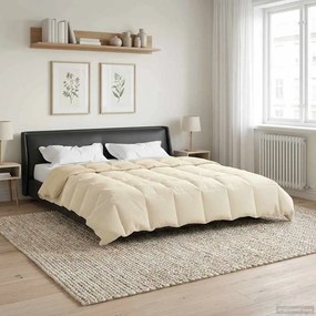 vidaXL Χειμερινό Παπλωματοθήκη 200 x 240 cm Χειμώνας Κρεμ Αναπνεύσιμο
