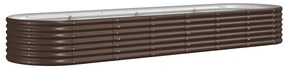 vidaXL Ζαρντινιέρα Καφέ 296x80x36 εκ. Γαλβανισμένος χάλυβας