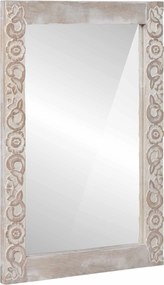 vidaXL Σετ Επίπλων Μπάνιου Επιτοίχιο 2 pcs Λευκό Στερεό ξύλο μάνγκο