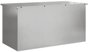 vidaXL Κουτί αποθήκευσης εξωτερικών χώρων Ασημί 100 x 50,5 x 50 εκ.