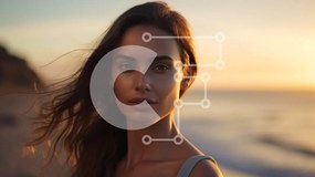 Σετ των 2 Intra Συλλεκτικό Ξύλινο Παζλ Plywood 4mm - Όμορφη γυναίκα στην παραλία στο ηλιοβασίλεμα Σε Ξύλινο Κουτί - Διαστάσεις: 10x10 cm – 25 κομμάτια