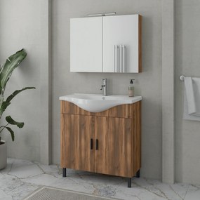Drop Luna 80 Baroque Oak 79x46 - Πάγκος με Νιπτήρα &amp; Κρυφοντουλαπο