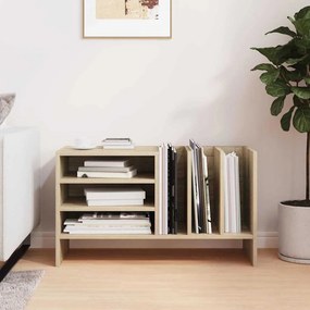 vidaXL Ντουλάπι δίσκων βινυλίου με ράφι Δρύς Sonoma 78,5 x 35 x 45 εκ